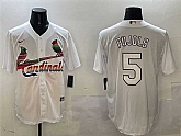 Men's St. Louis Cardinals #5 Albert Pujols White Cool Base Stitched Jersey,baseball caps,new era cap wholesale,wholesale hats